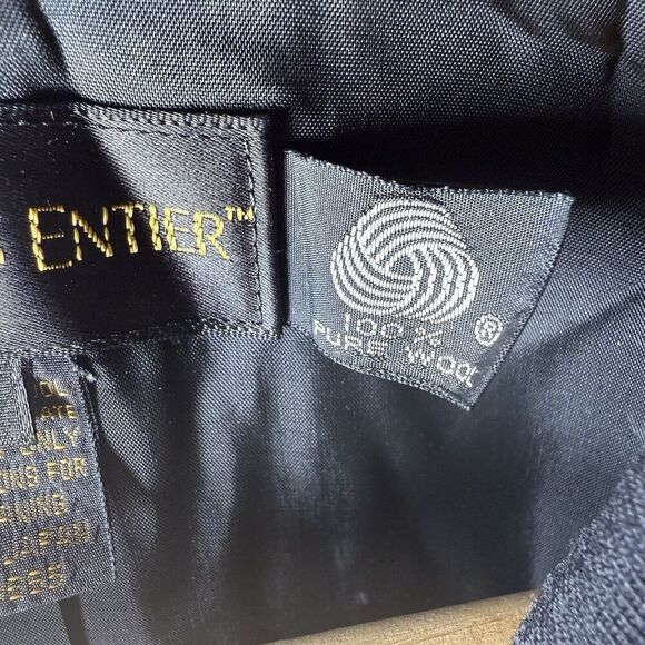 Nordstrom Classiques SZ L 100% Wool Vintage Women's Blazer Career Minimalist - Picture 10 of 13